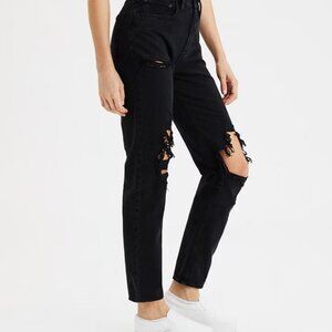 AE Slim 90's Boyfriend Jeans Ripped - Black